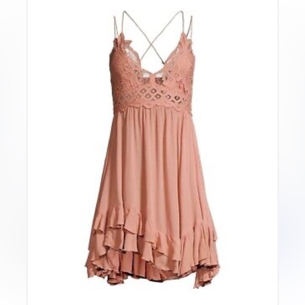 Free People Adella Slip Dress in Rose - Picture 4 of 9